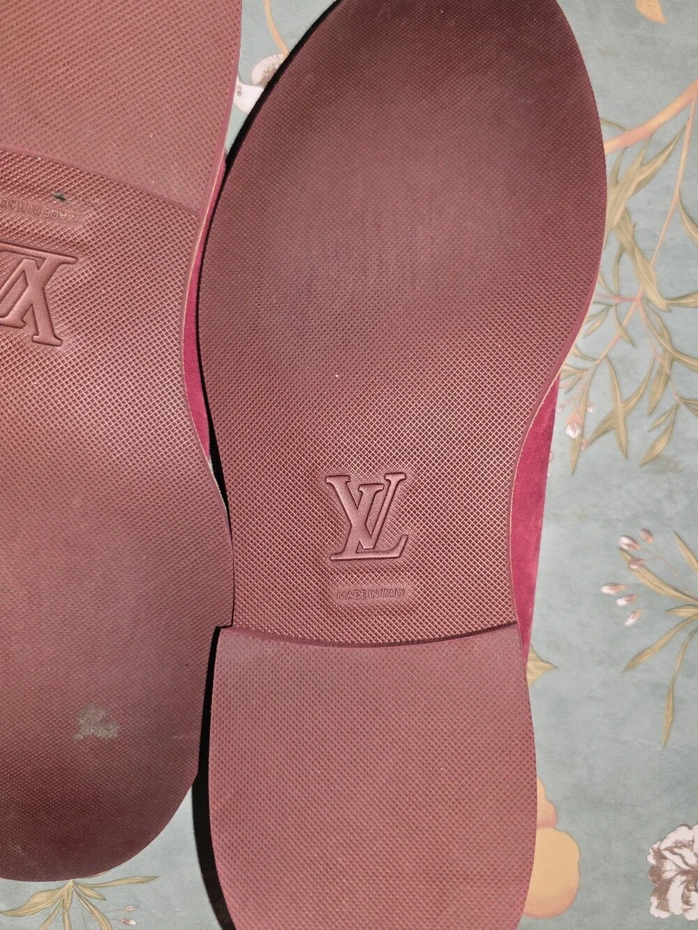 Louis Vuitton Men’s Maroon Suede Brogue Oxfords